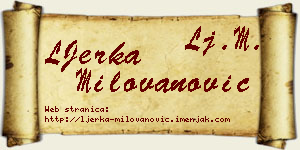 LJerka Milovanović vizit kartica